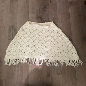 White crochet poncho!